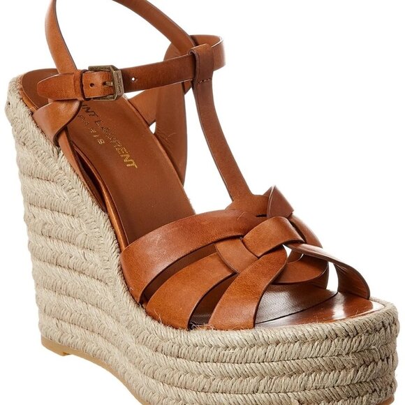 YSL Tribute Ambra Leather Espadrille - Size 38 - Picture 3 of 13